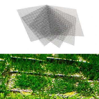 

Aquarium Fish Tank Stainless Steel Wire Mesh Pad Plants Moss Net Decor 8x8cm New