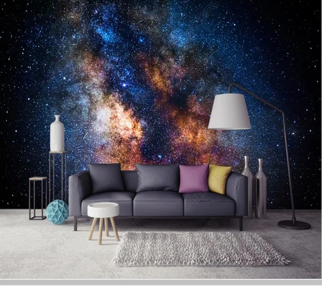 Custom Beautiful galaxy starry space 3D wallpaper for living room tv wall  children's bedroom home decor ktv bar mural _ - AliExpress Mobile
