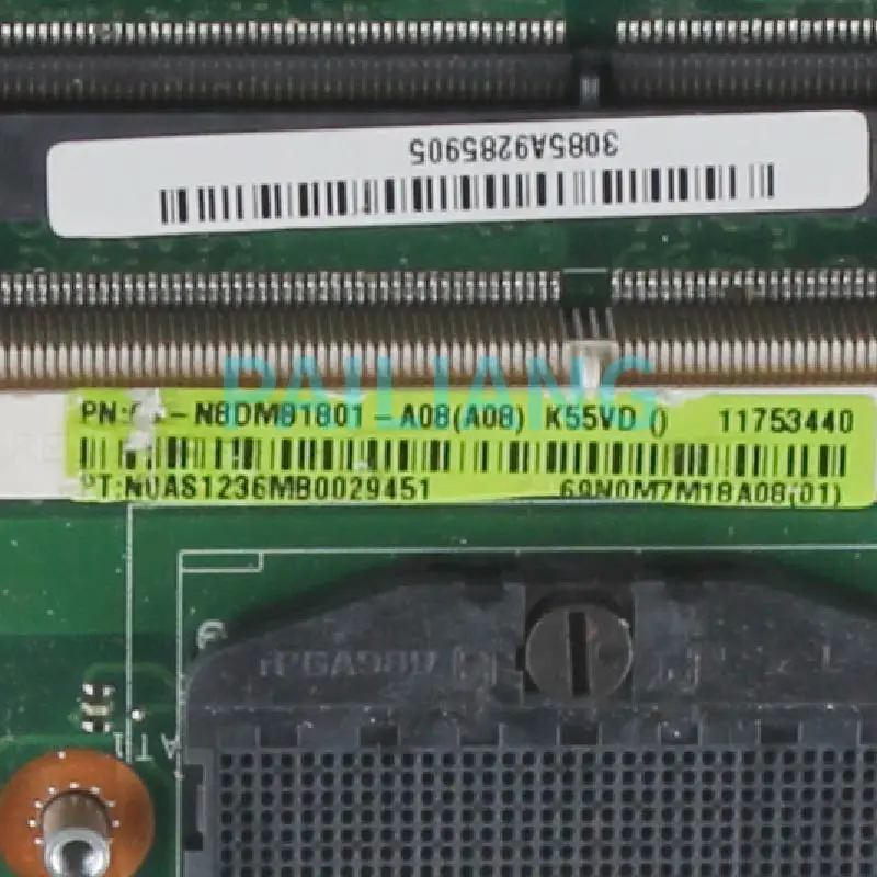 Parpailiang-placa-mãe para Laptop Asus K55vd Rev: 3.0 Flash Ddr3 Testada Placa-mãe para notebook - Imagem 5