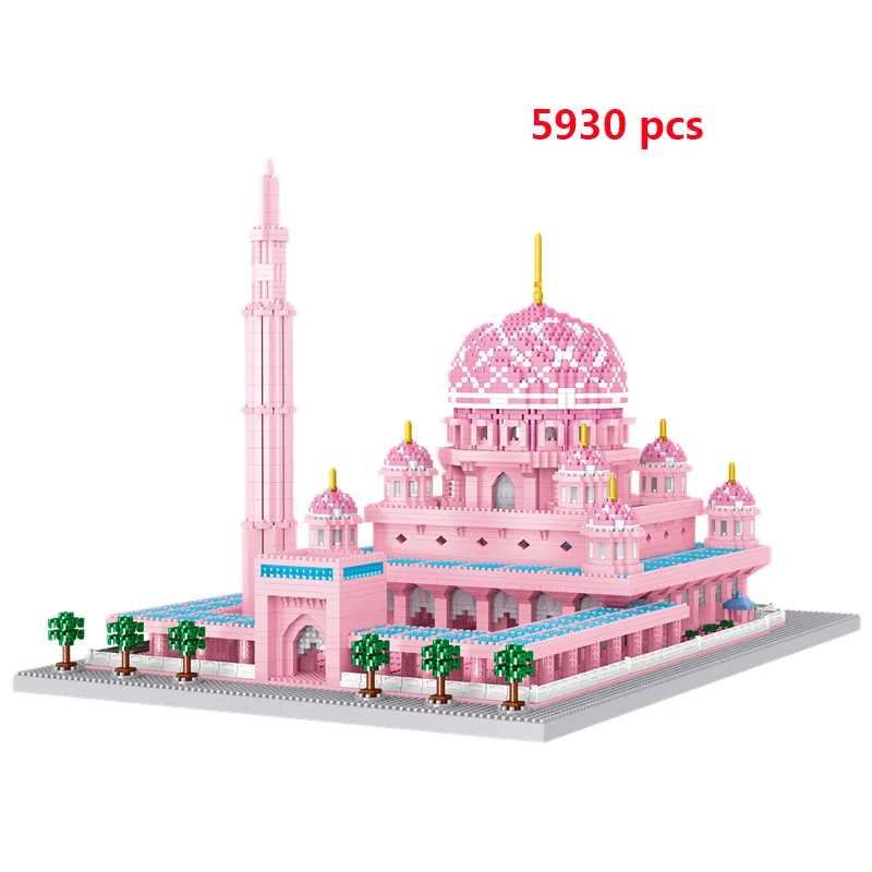 City Architecture Big Ben Paris Eiffel Tower Louvre Micro Building Blocks Brick Notre Dame de Paris Vasily Cathedral Model Toys silicone stacking blocks