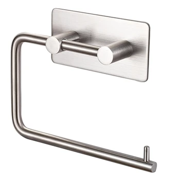 

EASY-Stainless Steel Self-Adhesive Tissue Rack Toilet Paper Roll Holder Hangers