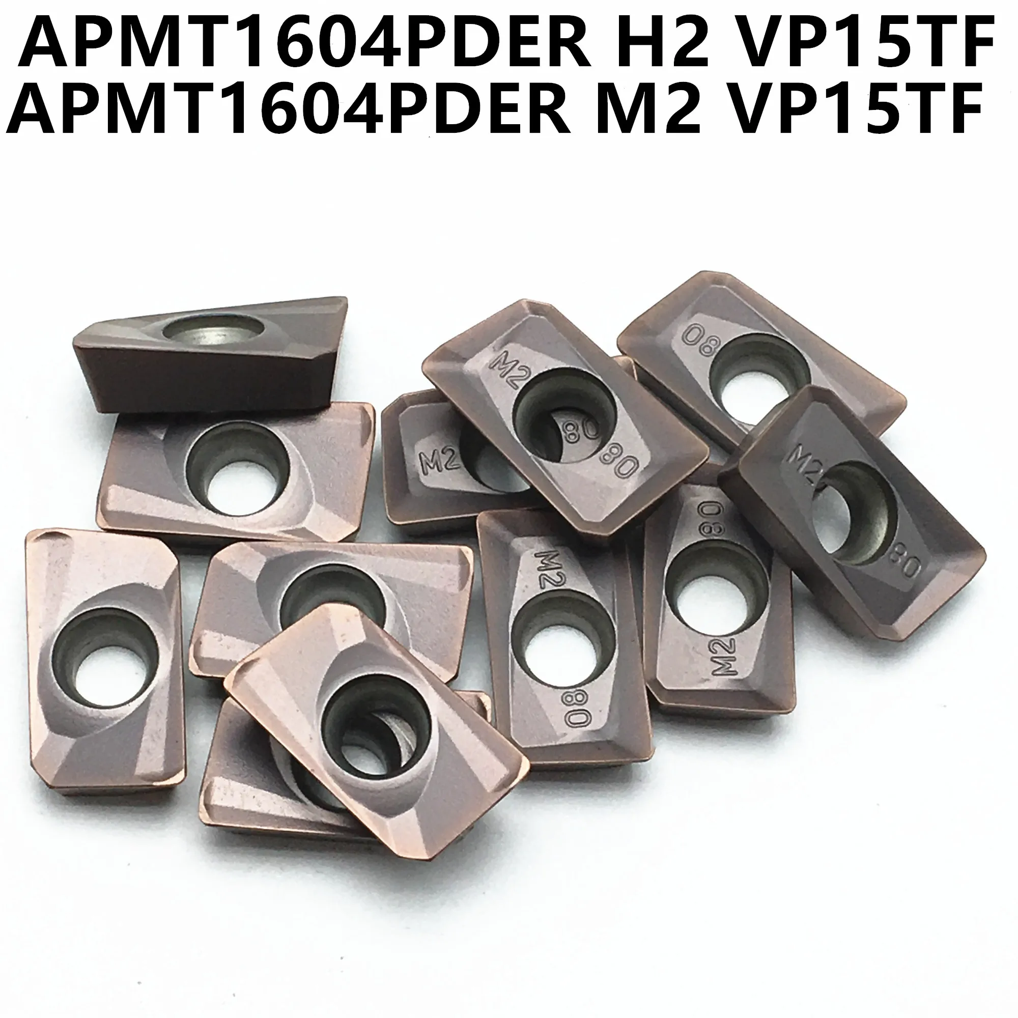 10 шт. APMT1604 M2 VP15TF карбид лезвия токарный инструмент APMT 1604 лицо фрезерный станок