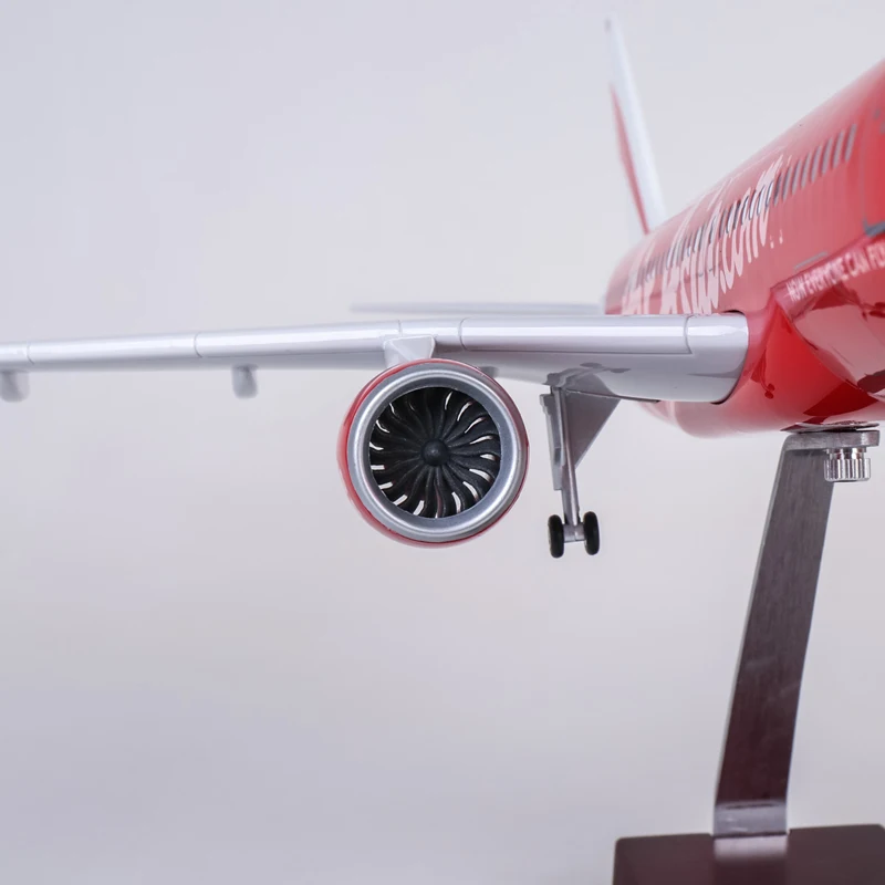 1/80 47 см Airbus A320 NEO Air Asia. Com модель самолета из сплава База W шасси и светильник игрушки самолет с фиксированным крылом