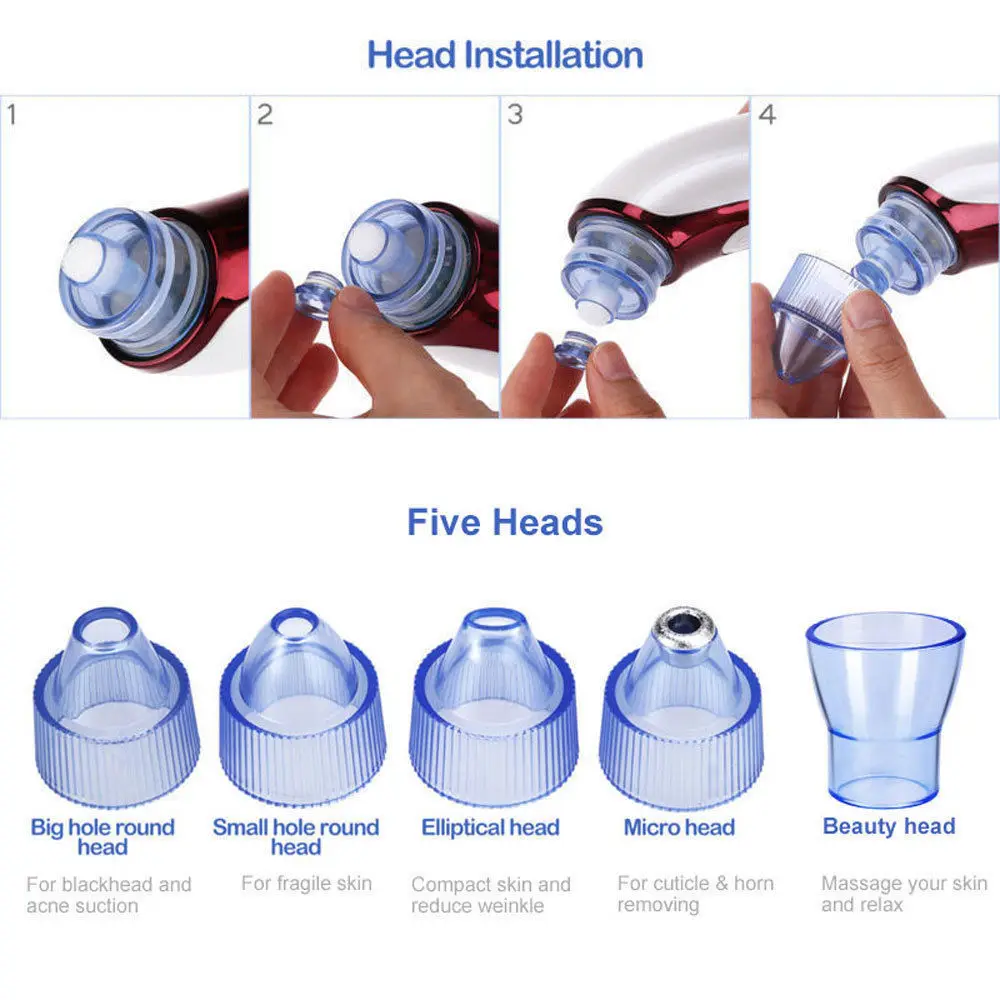 Face Acne Black Dot Pimple Blackhead Remover Electric Microcrystalline Blackhead Pore Blackhead Skin Care Machine