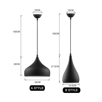 

Modern fashion Renovation Lampshade simple led pendant light for dining room Restaurant lamp aluminum hanging room lamp Kitchen