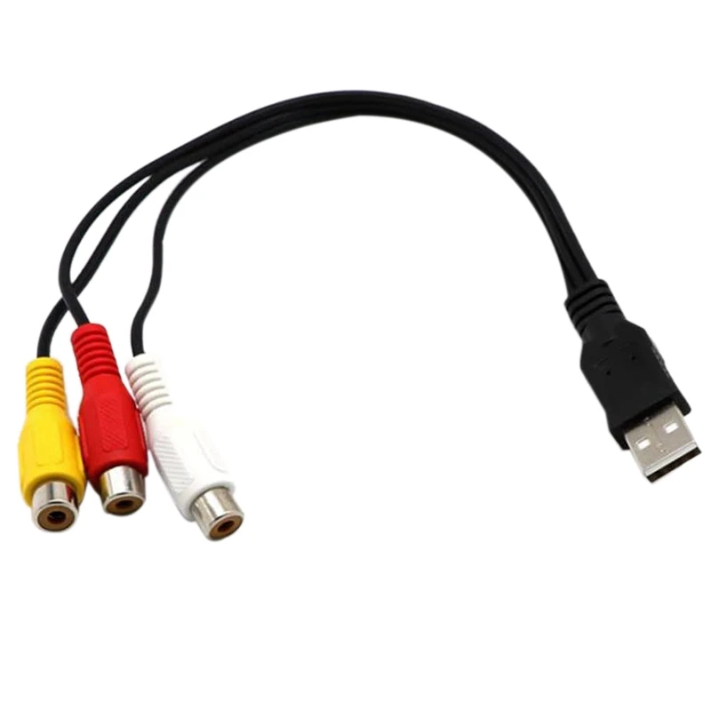 Кабель-переходник с USB на 3RCA переходник мама 3 RCA Rgb Video AV композитный для ТВ ПК DVR |