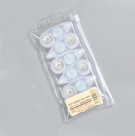 6pcs M-48P 6 шт./компл. или 8 шт./компл. 8 М Длинные Простой Прозрачный чехол Корректирующая лента, канцелярские принадлежности для студентов нажатия-Тип Корректор канцелярских принадлежностей - Цвет: 6pcs M-48P