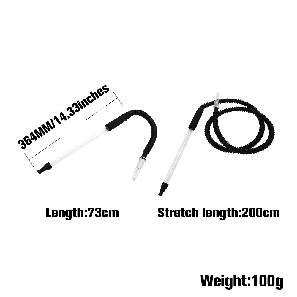 

Acryl Shisha Lether Material Hookah Hose Shisha Pipe Retractable Stainless Tip Hookah Accessories Smoking Vaporizer Chicha