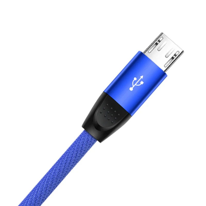 Micro USB кабель Быстрая зарядка Micro usb зарядное устройство шнур для samsung S7 Xiaomi Redmi Note 5 Pro 4 планшет Android, телефон Micro - Цвет: Blue