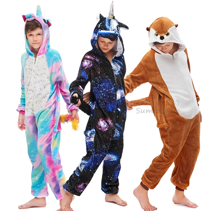 Kigurumi Pajamas Winter Children Unicorn Pajamas Cartoon Animal Sleepwear Onesie Kids Costume Flannel Warm Boys Blanket Sleepers Kigurumi Pajamas Winter Children Unicorn Pajamas Cartoon Animal Sleepwear Onesie Kids Costume Flannel Warm Boys Blanket Sleepers