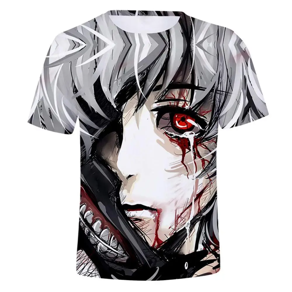 LE165 Футболка с 3D-принтом "tragical Tokyo Ghoul", мужская футболка с принтом крови, повседневные футболки Кен канеки, футболки, аниме, толстовка, уличная одежда, топы - Цвет: LE165