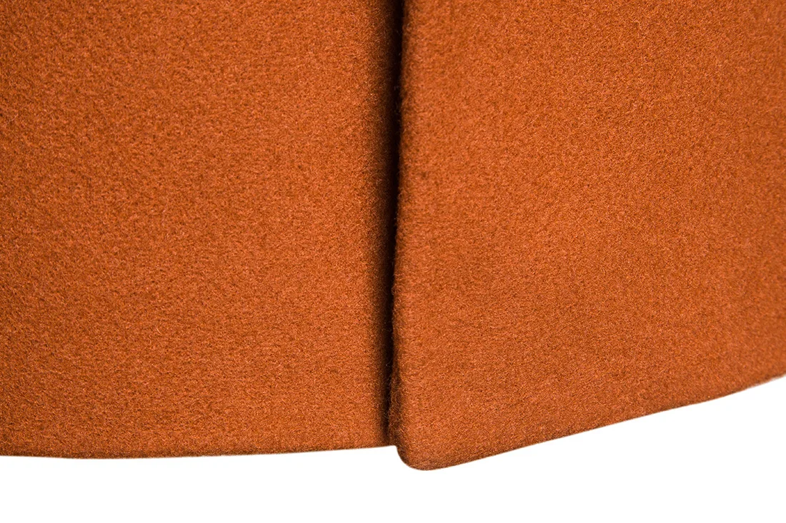Autumn New Style Embroidered Solid Color Men Mid-length Casual Woolen Cloth Coat Yf01