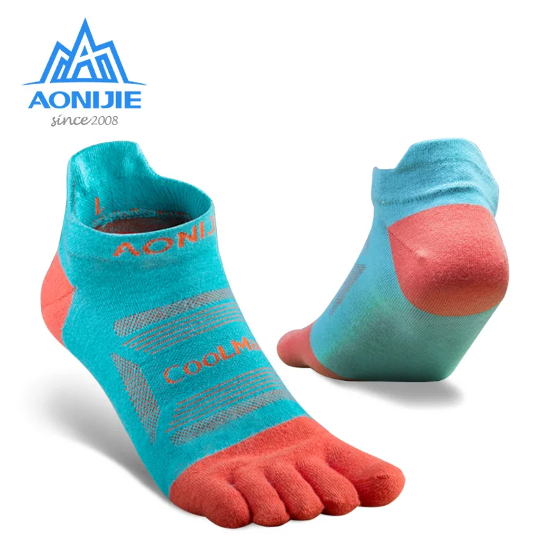 

AONIJIE 3 Pairs Run Toe Socks Men Women No-show Five Fingers Sports Socks Trail Running Socks Yoga Ultra Marathon Race E4801