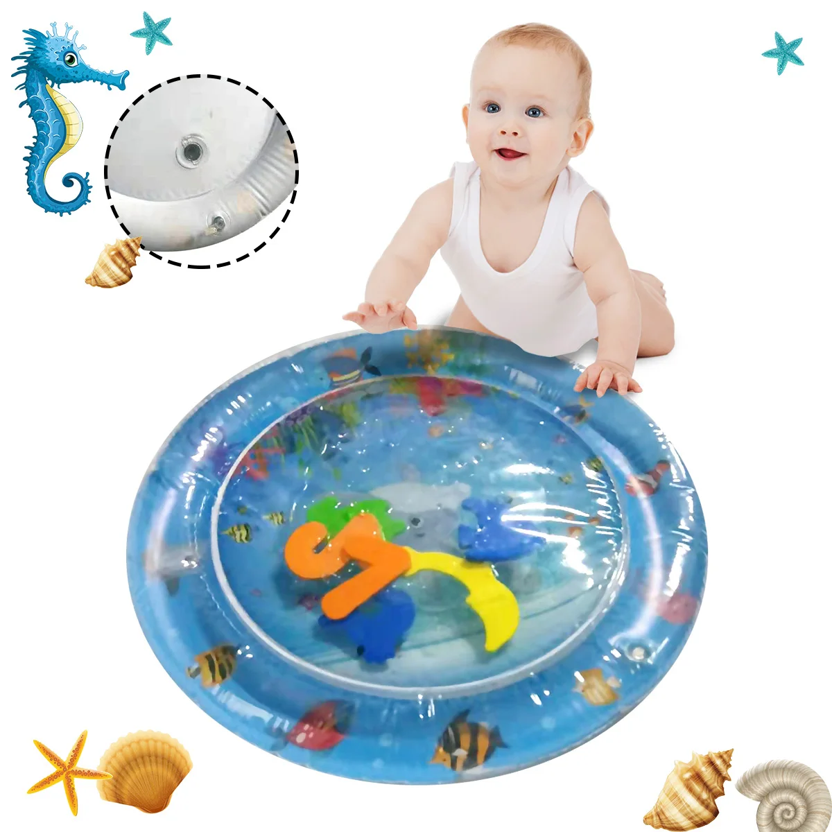 Детский водный игровой коврик, игрушки, надувные, утолщенные, ПВХ, для младенцев, животик, время, игровой коврик для малышей, для активного отдыха, игровой центр, водный коврик для малышей