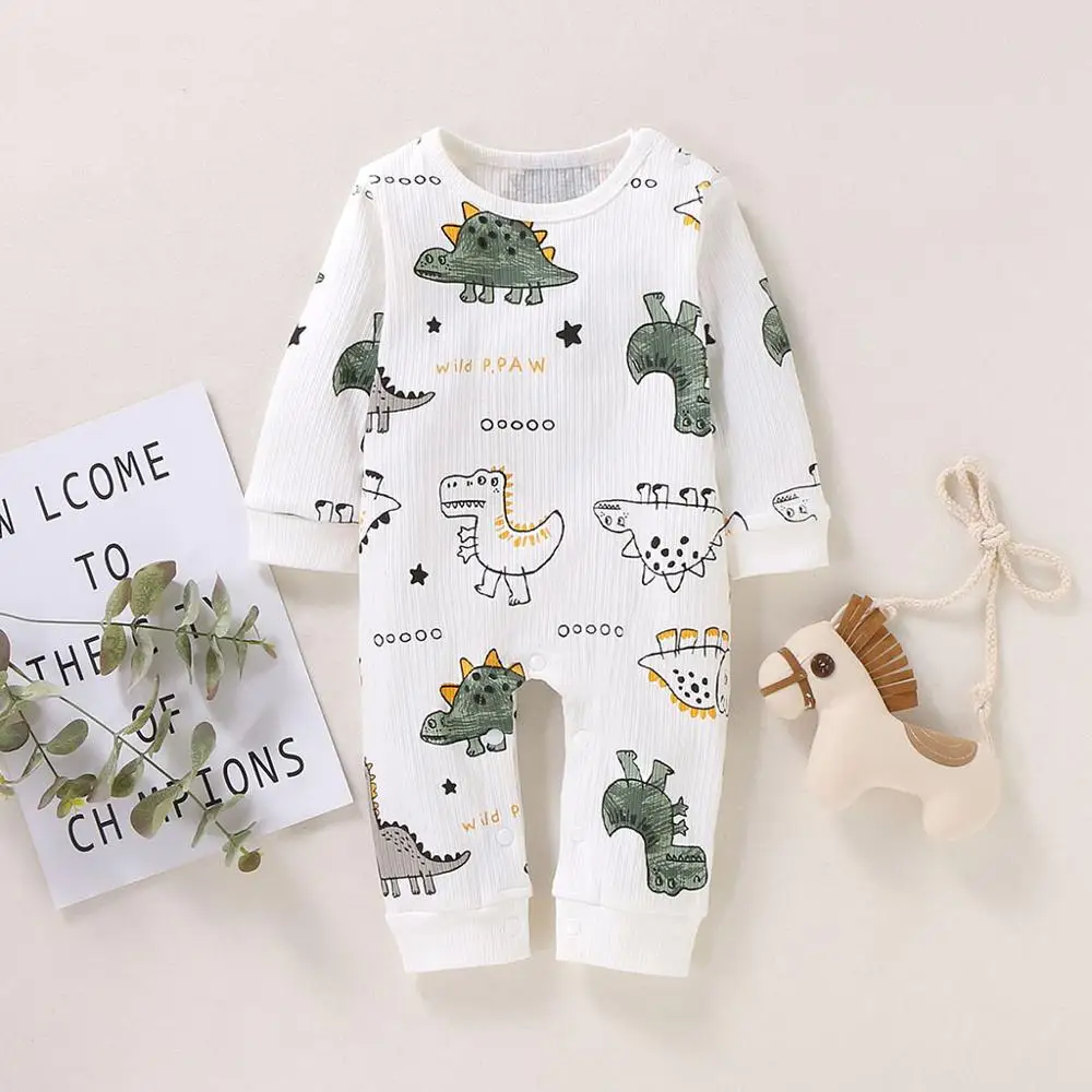 Зимняя одежда для маленьких девочек; коллекция года; Одежда для новорожденных; комбинезон с длинными рукавами и рисунком динозавра; комбинезон; одежда для малышей; зимняя одежда; 2 - Цвет: B
