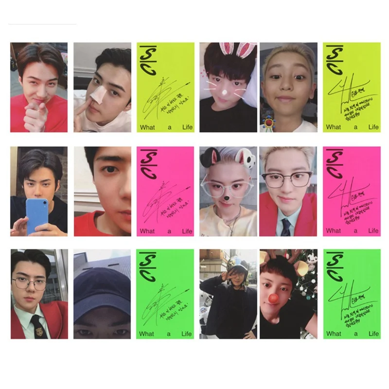 Фотооткрытка KPOP EXO CHANYEOL SEHUN 4 шт./компл.|Набор канцтоваров| |