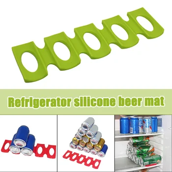 

New Bottle Stacking Mat Foldable Silicone Bottle Cans Stacker Holder Rack for Refrigerator Pantry Countertop Cabinet SCI