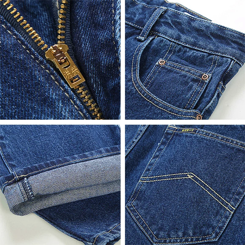 Men Business Jeans Classic Spring Autumn Male Skinny Straight Stretch Brand Denim Pants Summer Overalls Slim Fit Trousers 2019