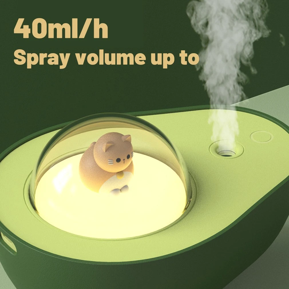 Avocado Aroma Diffuser 1200Mah Battery Usb Powered Air Humidifier with Ambient Lighting Desktop Decoration Children's Gift