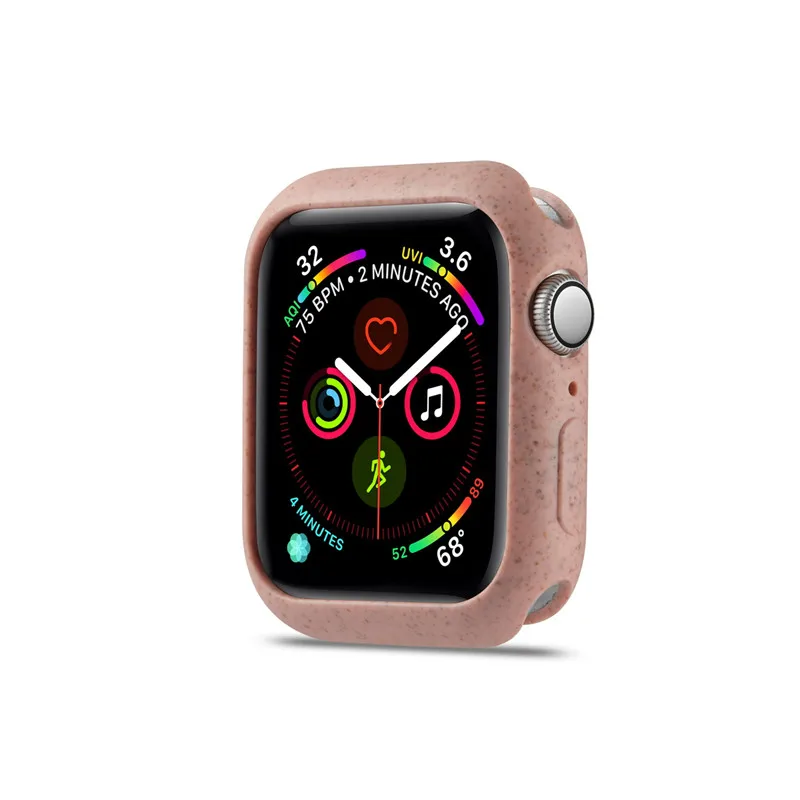Cherry powder Мягкий ТПУ защитный чехол для Apple Watch 4 5 40 44 мм модный 6 цветов Защитный чехол бампер для iWatch 3 2 1 38 42 мм - Цвет: Cherry powder