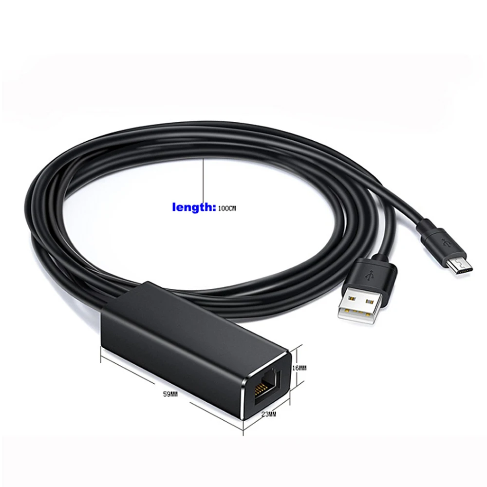 Micro USB кабель Lan Ethernet сетевой адаптер для подключения USB Мощность для RJ45 10/100 Мбит/с, впервые продадут ТВ карты Chromecast ультра аудио Google