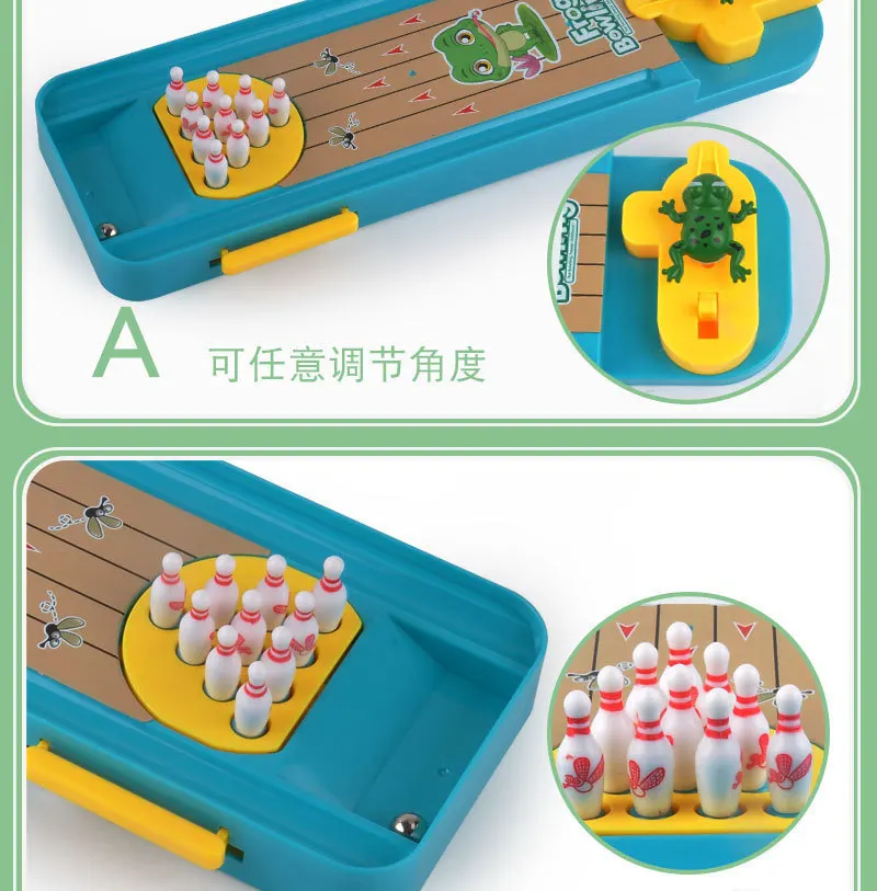 

Creative Interactive Mini Frog bao ling qiu tai Children Parent And Child Tabletop Game Marble Launch Pad Toy