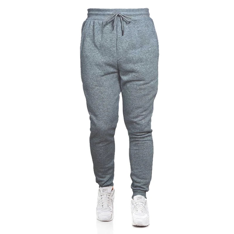 

Men's casual sports pants with plain color and simple restraint ankle pants with fleece and thickening