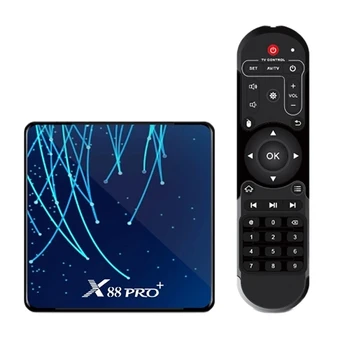 

X88 PRO Plus Octa Core Android 9.0 TV Box 4GB 64GB Rockchip RK3368PRO 1080P 4K Google Voice Assistant Set Top Box(EU Plug)