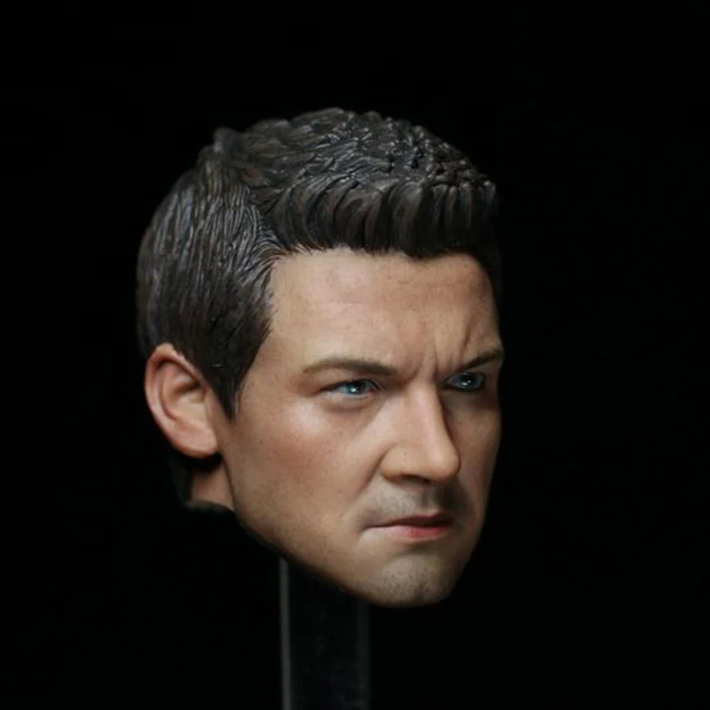 1:6 мужской Hawkeye Мстители Джереми Реннер Мужская голова скульптура Fit 12 ''фигурка