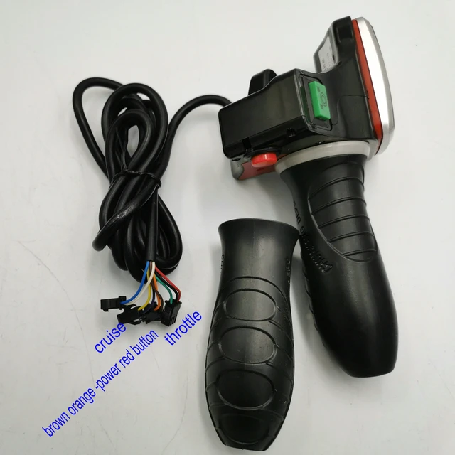 Accélérateur demi-torsion avec interrupteur de croisière et bouton rouge et  affichage Led pour vélo électrique, Scooter à pédale, moto et Tricycle -  AliExpress