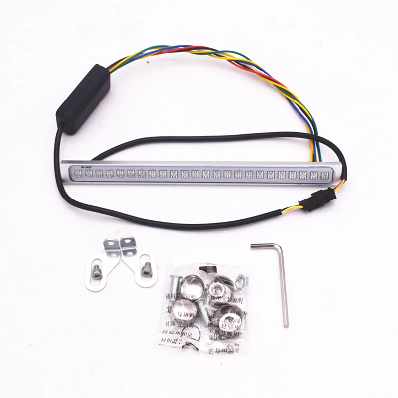 Красочные RGB 24LED номерные знаки огни поворотов вождения стоп-сигналы украшение для автомобильной фары автомобиля номерного знака свет