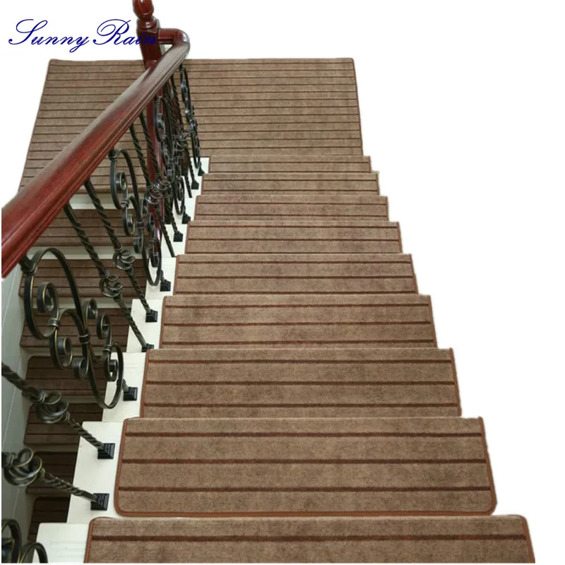 SunnyRain 13 штук сплошной цвет ковер для лестниц наборы противоскользящие ступень лестницы коврики шаг ковер для лестницы