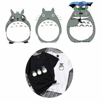 

Cartoon Totoro Patch Iron on Transfer Patches for Clothes DIY T-shirt Applique Heat Transfer Vinyl Stickers Thermal Press