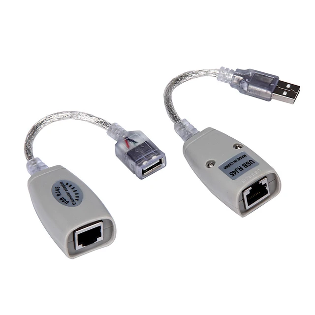 ADAPTATEUR EXTENDER 45M RJ45 USB MÂLE/FEMELLE