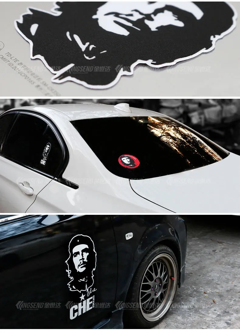 Автомобильный крутой че Guevara отражательный бампер наклейки автомобильные наклейки рисунок клейкая бумага наклейки для топливного бака задний бампер наклейки бесплатно