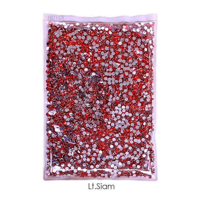 Wholesale Jelly AB Resin Non Hot Fix Rhinestones Cтразы Flatback Plastic Crystals Strass Glitters Stone Bulk Big Package for DIY Lt.Siam