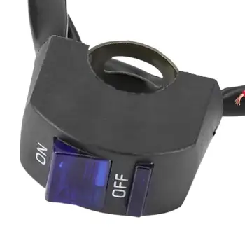 

Blue Motorcycle On / Off Switches Push Button Switch Connector Handle Light Flashlight For Atv Bicycle