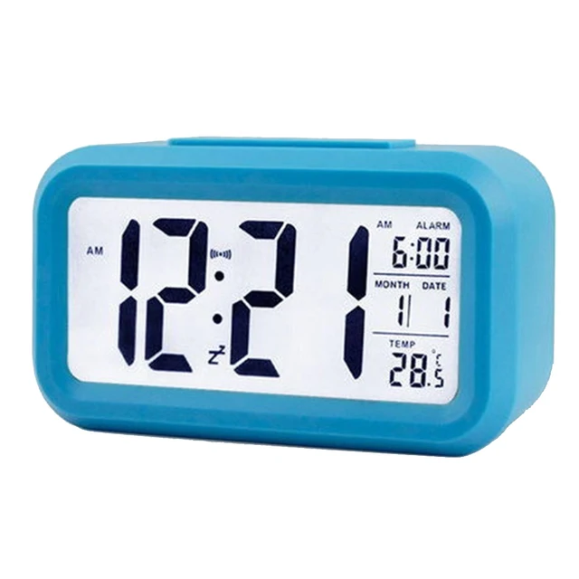 Large LED Backlight Display Clock Digital Alarm Clock Electronic Clock Temperature For Home Office Travel Desktop Decor Clock 5