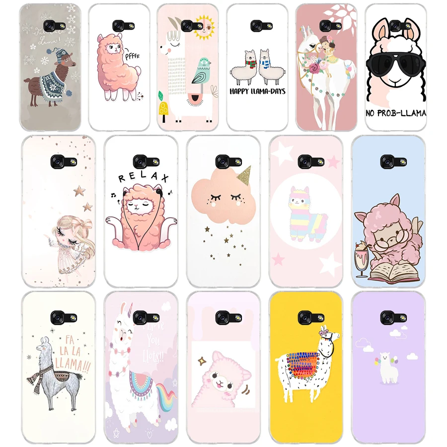 18 Alpaca Alpaca Custodia Morbida In Silicone Tpu Per Samsung A3 2016 A5 2017 A6 Plus A7 A8 A9 Star Lite S 6 7 8 9