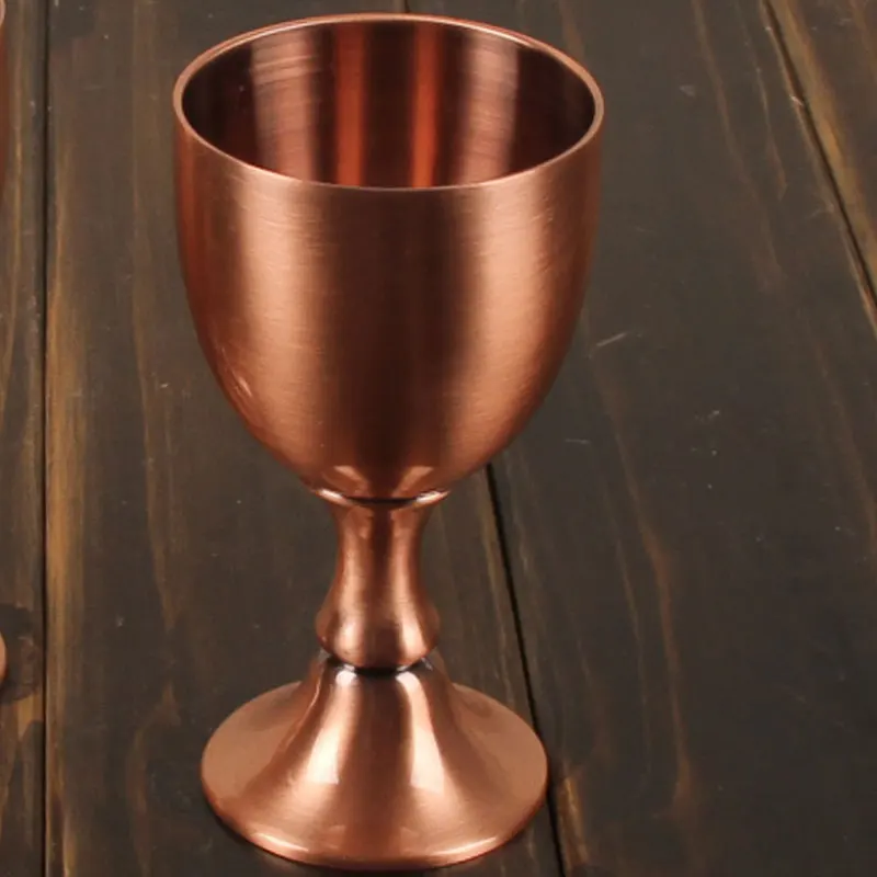 Classical wine glass wine glass copper goblet creative red wine glass big glass bronze spirit glass European wine glass - Цвет: CreamyWhite