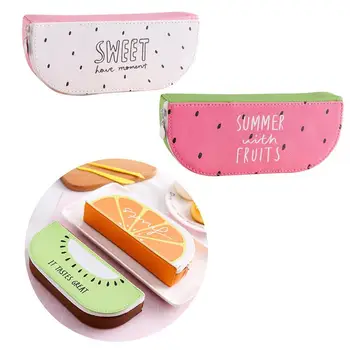 

Fruit Pencil Bag Pu Stationery Bag Kawaii Fruit Kiwi Pouch Watermelon School Supplies Bag Pencil Stationery For Students H6E6