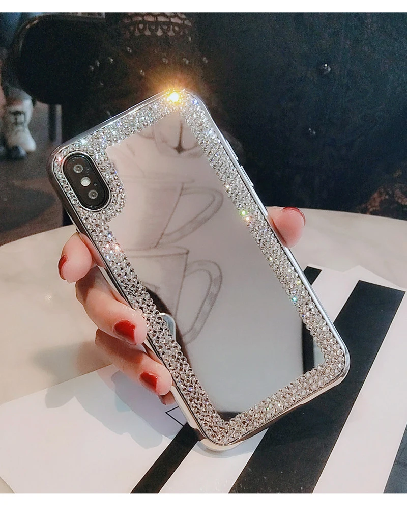 Чехол для телефона с зеркальными стразами Xiaomi 5 6 8 9 9T Pto SE A1 A2 A3 lite F1 MAX 2 MIX 2S Note