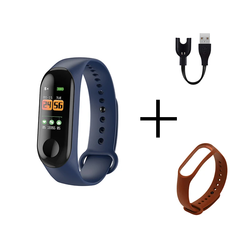 Fitness Wristwatch M3 Color Screen Smart Sport Bracelet Activity Running Tracker Heart Rate For Children Men Women Watch Hours 