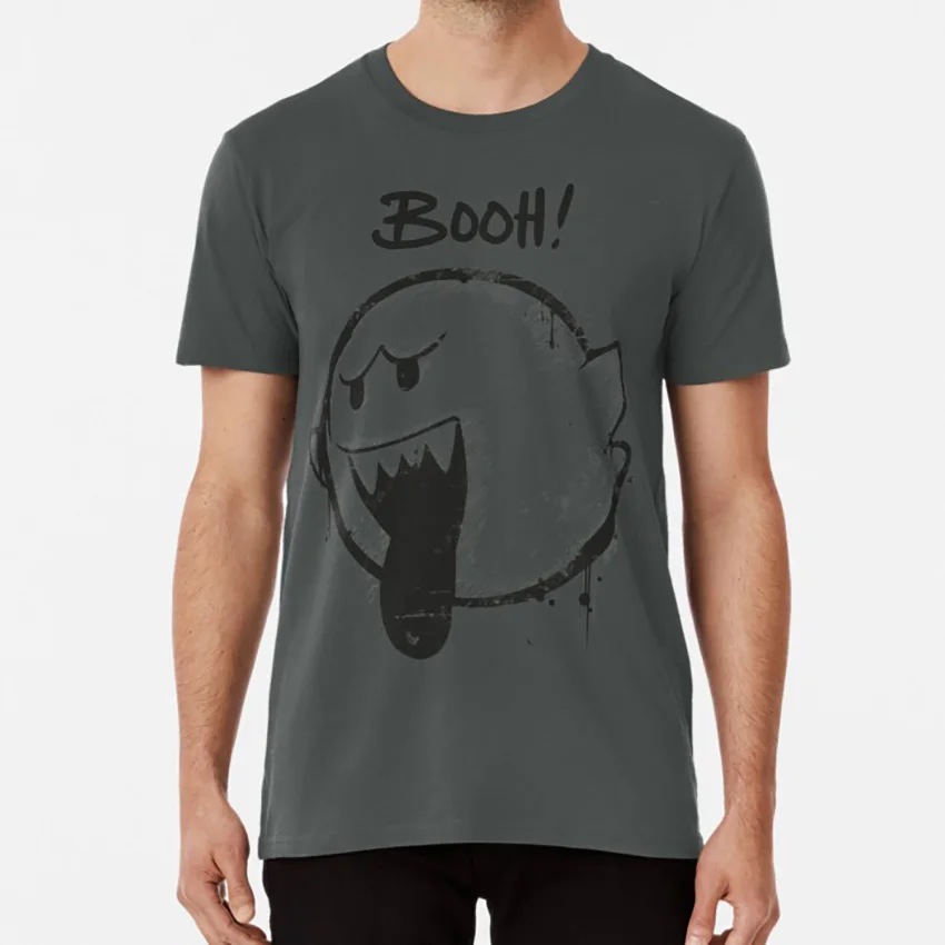 SUPER BOO! geek retro vintage super mario nerd fun designer mien wayne creepworld | Мужская одежда