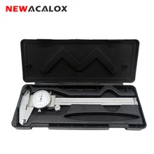 NEWACALOX 150 мм/6 дюймов ударопрочный из нержавеющей стали прецизионный штангенциркуль метрический микрометр измерительный инструмент штангенциркуль
