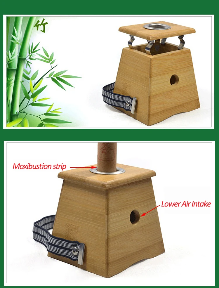 Бамбуковый прижигание мокса-горелка коробка иглоукалывание релаксационный ролик палка для бездымного прижигания рулон палочка акупунктурный массаж
