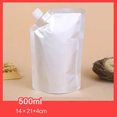 14x21x4cm 500ml Подставка всасывающая насадка жидкая Чистая Алюминиевая фольга портативный мешок Герметичный Напиток Молочный коктейль крем масло Салат джем сок ликер соевый соус - Цвет: 14x21x4cm 500ml