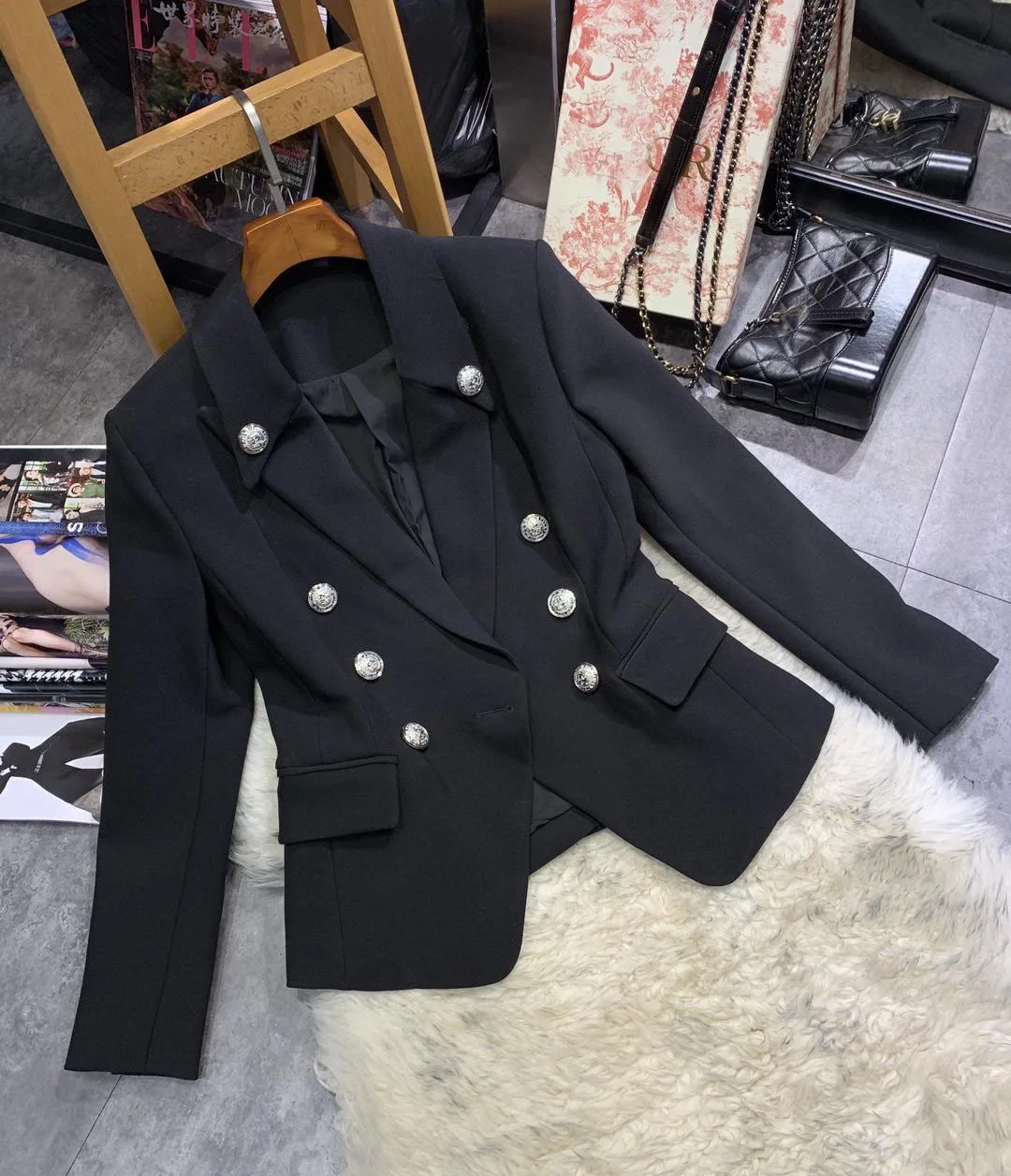 

autumn new women double breasted blazer coat female casual jacket coat ladies outerwear 2 color gdnz 9.06