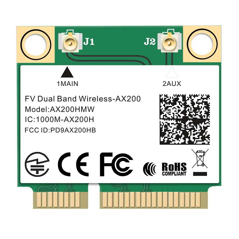 Двухдиапазонный мини PCI Wi Fi 6 Intel AX200 AX200HMW WLan Беспроводной адаптер для карт с