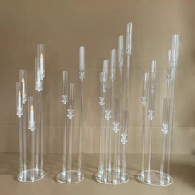 10pcs) Wedding Decoration Centerpiece Candelabra Clear Candle Holder Acrylic Candlesticks for Weddings Event Party